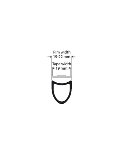 Tufo Nastro Biadesivo 19mm per Tubolari Strada