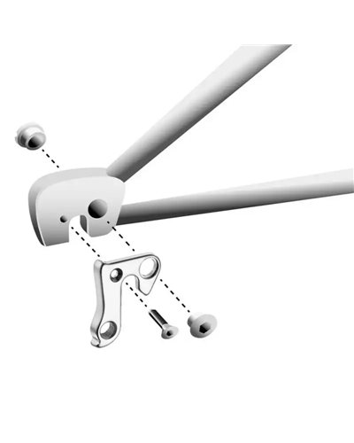 Union Forcellino Cambio GH-128 Compatibile con Bergamont, BMC, Carrera e Altri Marchi