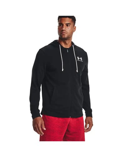 Under Armour UA Rival Terry Men's Full Zip Hoodie, Black/Onyx White