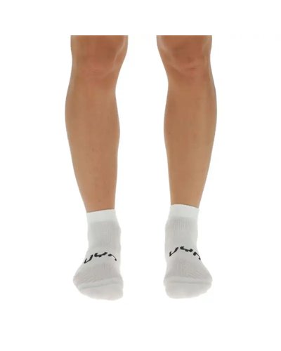UYN Agile Low Cut Unisex Socks, White ( 2 Pair Pack)