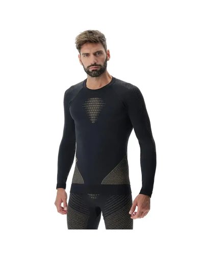 UYN Cashmere Shiny 2.0 Maglia Intimo Girocollo Maniche Lunghe Uomo, Celebrity Gold