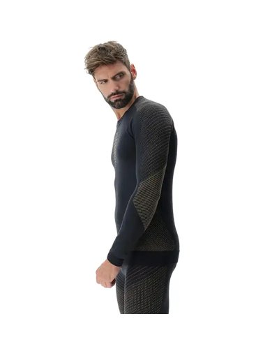 UYN Cashmere Shiny 2.0 Maglia Intimo Girocollo Maniche Lunghe Uomo, Celebrity Gold