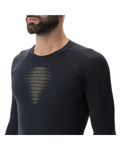 UYN Cashmere Shiny 2.0 Maglia Intimo Girocollo Maniche Lunghe Uomo, Celebrity Gold