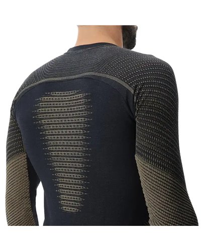 UYN Cashmere Shiny 2.0 Maglia Intimo Girocollo Maniche Lunghe Uomo, Celebrity Gold