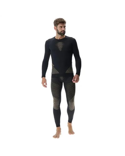 UYN Cashmere Shiny 2.0 Maglia Intimo Girocollo Maniche Lunghe Uomo, Celebrity Gold
