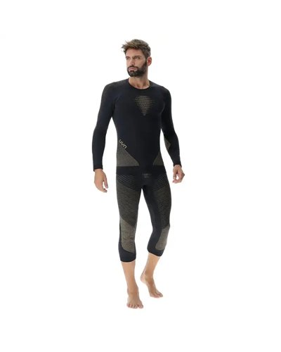 UYN Cashmere Shiny 2.0 Men's 3/4 Pants Baselayer, Celebrity Gold