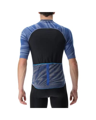 UYN Wave Maglia Maniche Corte Full Zip Uomo, Vibrant Blue