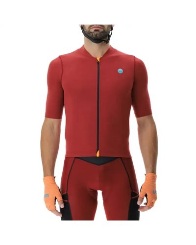 UYN LightSpeed Men's Short Sleeves Full Zip Cycling Jersey, Port Royal/Black