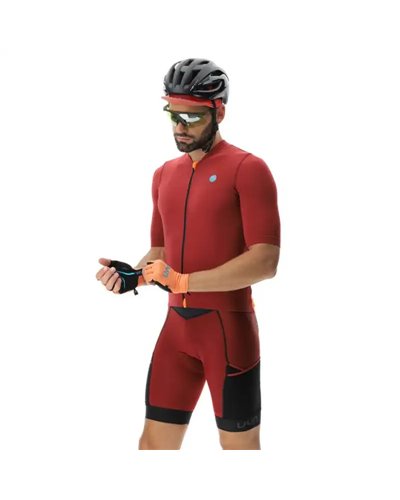 UYN LightSpeed Men's Short Sleeves Full Zip Cycling Jersey, Port Royal/Black
