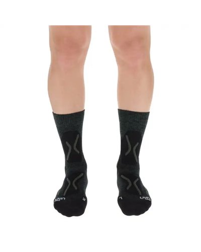 UYN Explorer Light Men's Trekking Socks, Dark Green/Sage Green