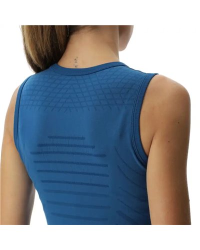 UYN Motyon 2.0 Canotta Intimo Donna, Blu Poseidon