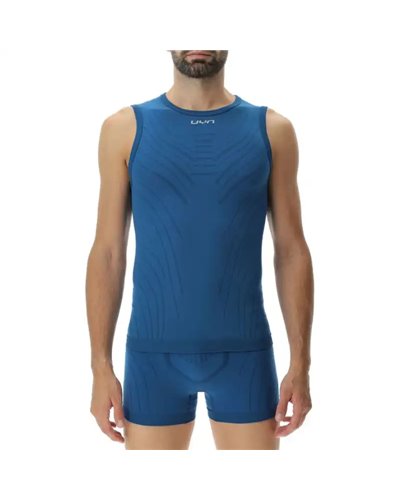 UYN Motyon 2.0 Maglia Intima Smanicata Uomo, Blu Poseidon