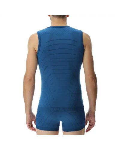 UYN Motyon 2.0 Men's Underwear Sleeveless, Blue Poseidon