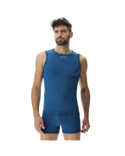 UYN Motyon 2.0 Maglia Intima Smanicata Uomo, Blu Poseidon