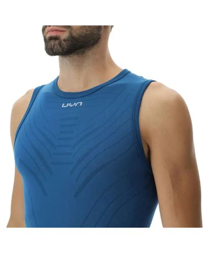 UYN Motyon 2.0 Maglia Intima Smanicata Uomo, Blu Poseidon