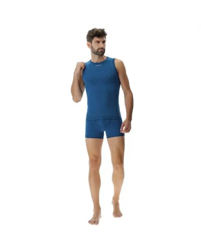 UYN Motyon 2.0 Maglia Intima Smanicata Uomo, Blu Poseidon