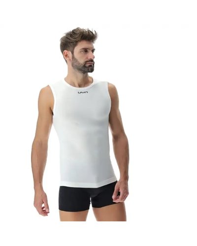 UYN Motyon 2.0 Maglia Intima Smanicata Uomo, Bianco