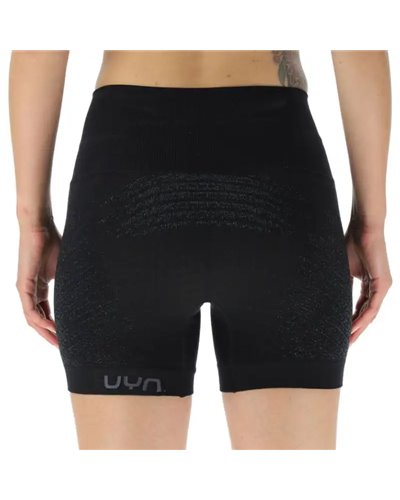 UYN Running Exceleration Pantaloncini Aderenti Donna, Nero/Nero/Grigio