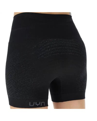 UYN Running Exceleration Pantaloncini Aderenti Donna, Nero/Nero/Grigio