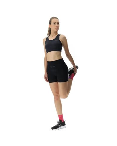 UYN Running Exceleration Women's Tight Shorts, Black/Black/Iron