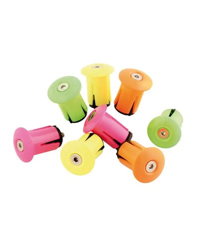 Velo Coppia Tappi con Expander per Manopole Velo. Verde Fluo.