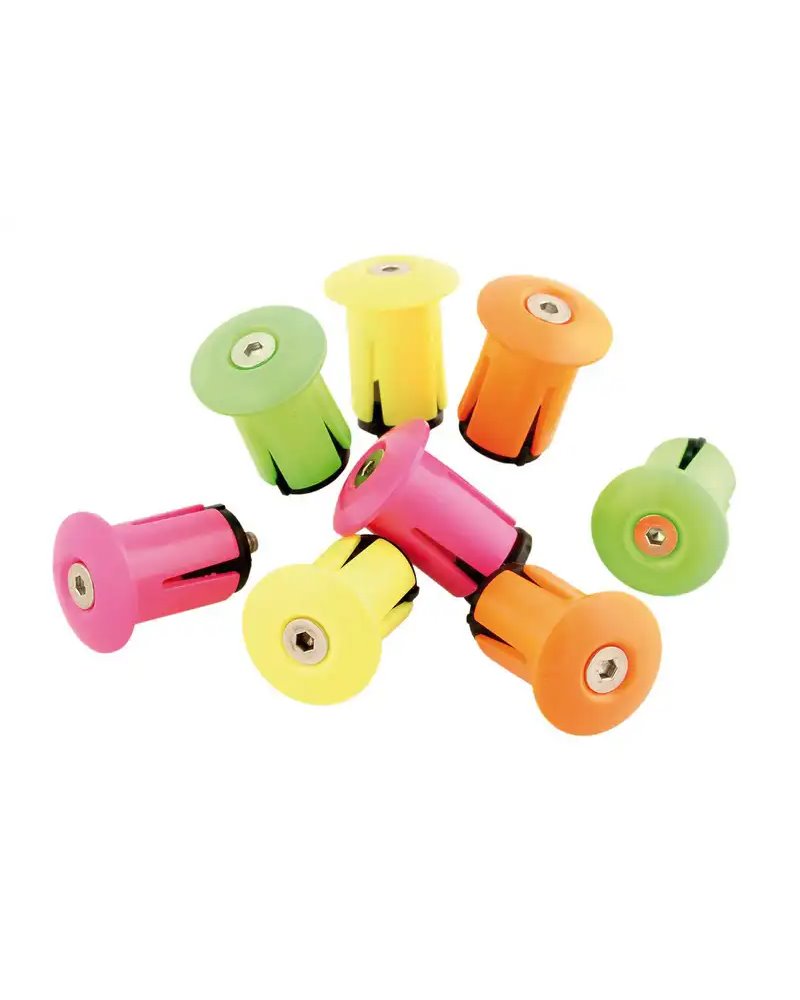 Velo Coppia Tappi con Expander per Manopole Velo. Rosa Fluo.