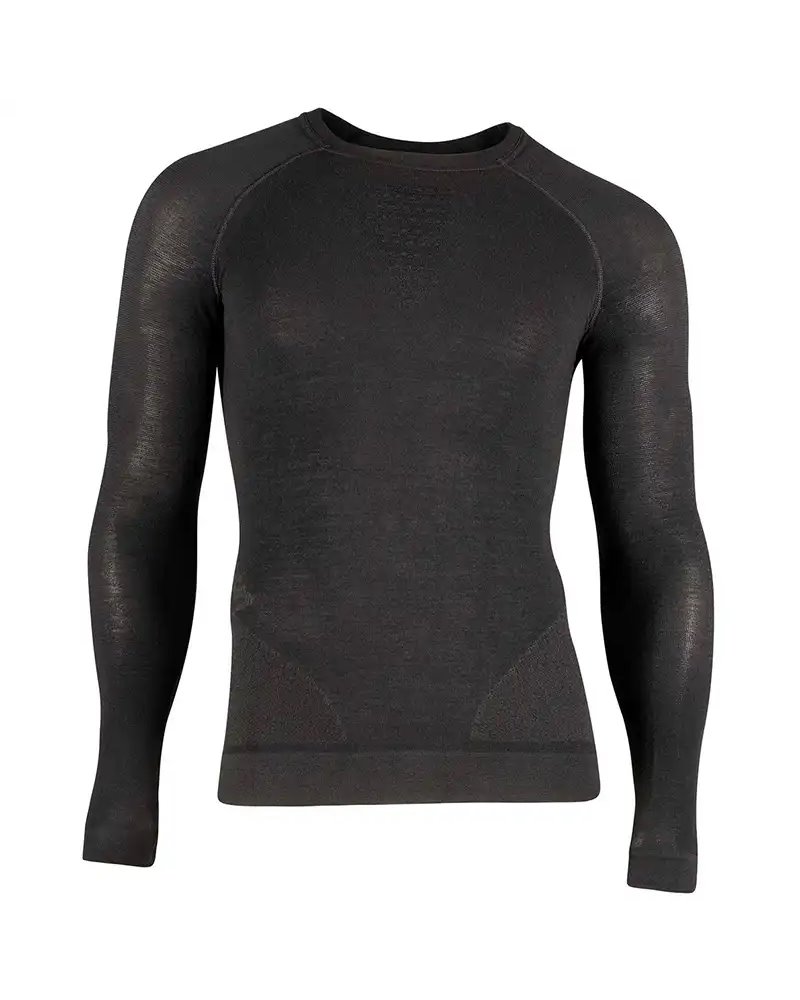 UYN Fusyon Cashmere Men's Long Sleeves Baselayer, Black/Black