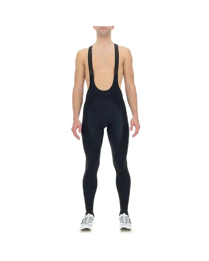 UYN Ridemiles Biking Bib Long Salopette Lunga Uomo, Nero/Grigio