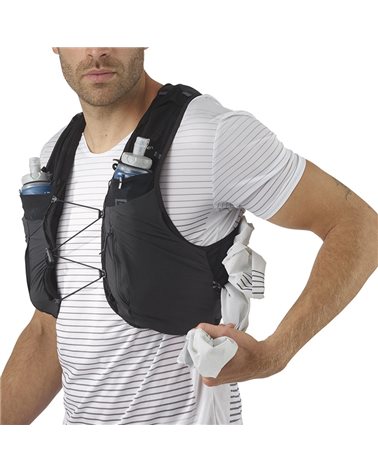 Salomon Sense Pro 5 Set Hydration Running Pack/Vest, Black/Ebony (2 500 ml Soft Flask Included)