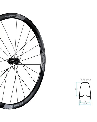 Vision Coppia Ruote Team 35 Disc Brake - Copertoncino TLR Center Lock, XDR B2
