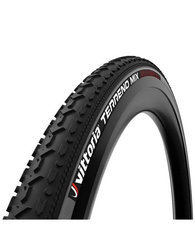 Vittoria Terreno Mix 40-622 Gravel TNT 1C G2.0 Copertone Tubeless 120 TPI, Antracite/Nero/Nero