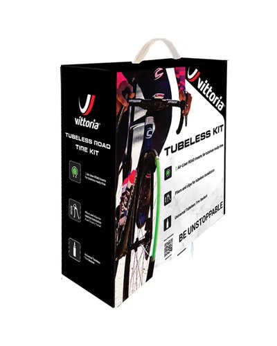 Vittoria Tubeless Road Kit - Road Air-Liner, Liquid Sealant and Tools (Multiway Valves Included)
