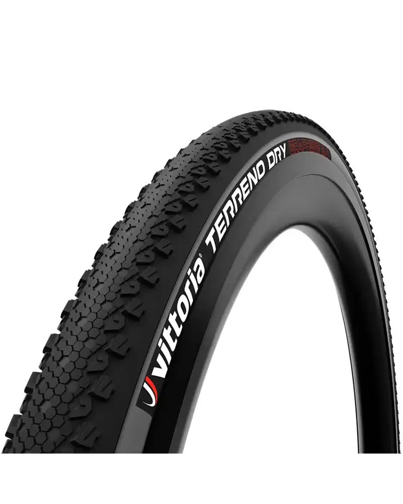 Vittoria Terreno Dry 40-622 700x38c Gravel TNT 1C G2.0 Copertone Tubeless Ready 120 TPI, Nero/Antracite