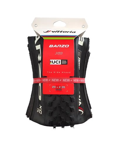Vittoria Barzo 29x2.35 XC TLR 1C Fold MTB Tire 60 TPI, UCI Full Black
