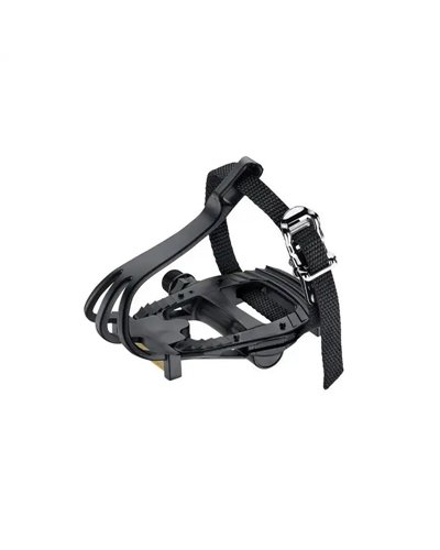 VP Components Pedali da Corsa, Corpo in Resina, Completi di Puntapiede e Cinturino