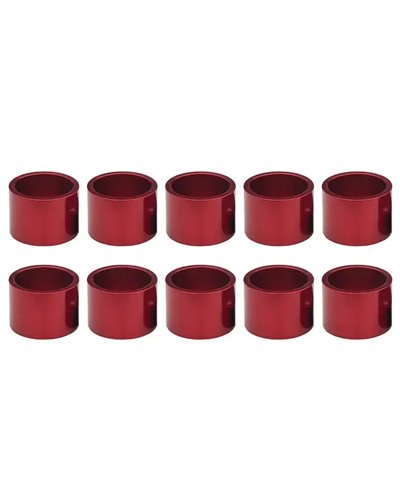 VP Components Alloy Adjuster Spacer 1- 1/8', Height 20mm, Red, Pack Of 10Pcs