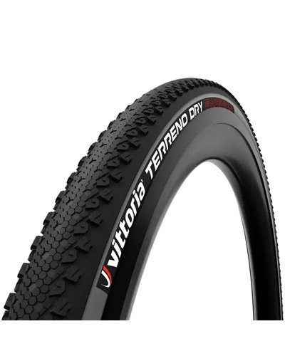 Vittoria Terreno Dry 45-622/700x45c Gravel TNT 1C G2.0 Tubeless Ready Tire 120 TPI, Black/Anthracite