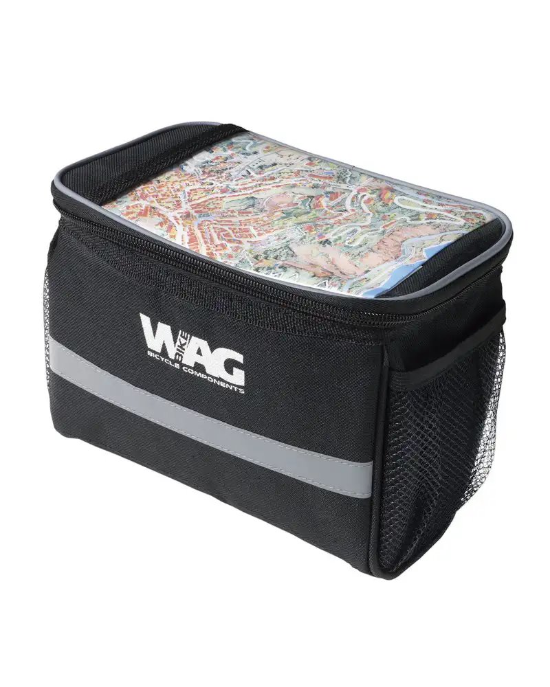 Wag Borsa Anteriore Portamappa Mini con Attacco al Manubrio in Velcro