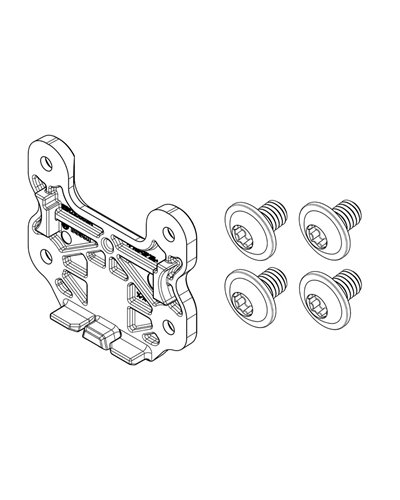 Bosch Kit Piastra di Fissaggio CompactTube Orizzontale, Lato Senza Serratura, Assiale/Pivot (BBP324Y)