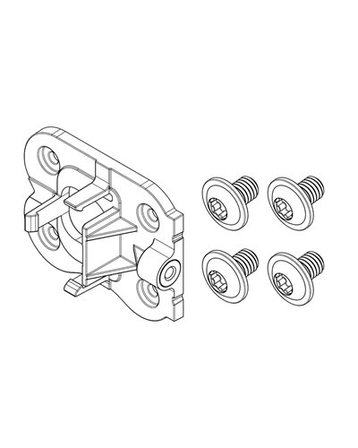 Bosch CompactTube Vertical, Plug Side, Fixed Mount Screw-On Plate Kit (BBP324Y)