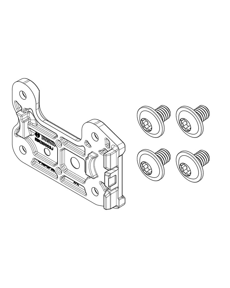 Bosch Kit Piastra di Fissaggio CompactTube Verticale, Non Lato Serratura, Assiale/Pivot (BBP324Y)