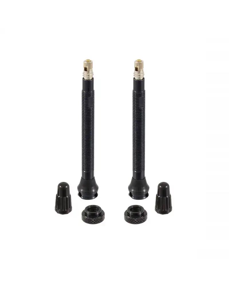 Wag Valvola Tubeless in Alluminio Presta 60mm Forata, Nero