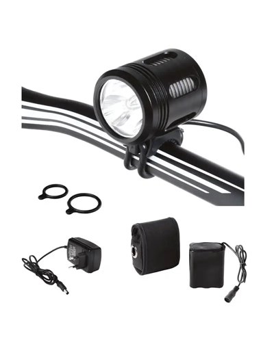 Wag Luce 3000 Lumen Finitura Nera, con Pacco Batteria Ricaricabile