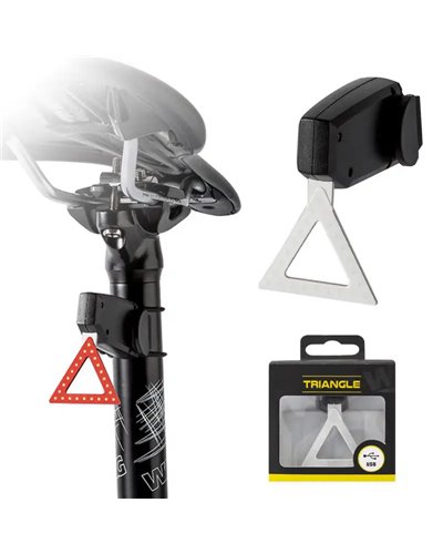 Wag Luce Posteriore Triangle con Led Cob a Luce Rossa Ricarica Tramite USB