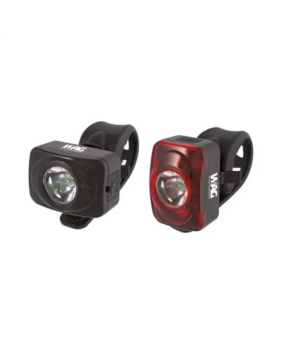 Wag Kit Luce Anteriore + Posteriore City, Led da 1 Watt, Ricarica Tramite USB