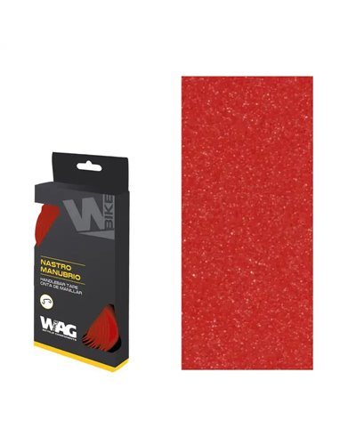 Wag Handlebar Tapes Basic, 30X1800X2, 5mm, Pack Of 2Tapes, 2Plugs And 2Pcs Of Adhesive Tape, Red