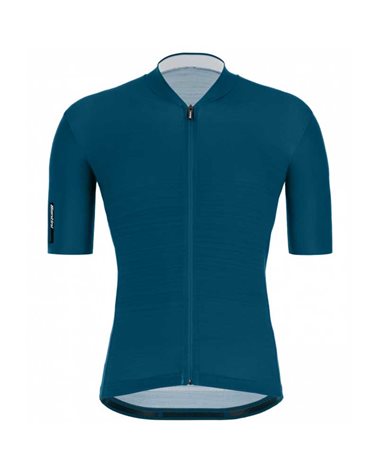 Santini Color Men's Short Sleeve Cycling Jersey, Petrol Green 
