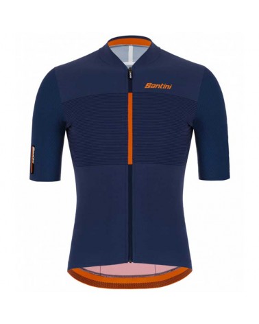 Santini Redux Istinto Men's Short Sleeve Cycling Jersey, Nautica Blue 