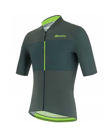 Santini Redux Istinto Men's Short Sleeve Cycling Jersey, Military Green