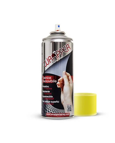 Wrapperspray Bomboletta Vernice Rimovibile Wrapper Fluo Giallo 400 ml